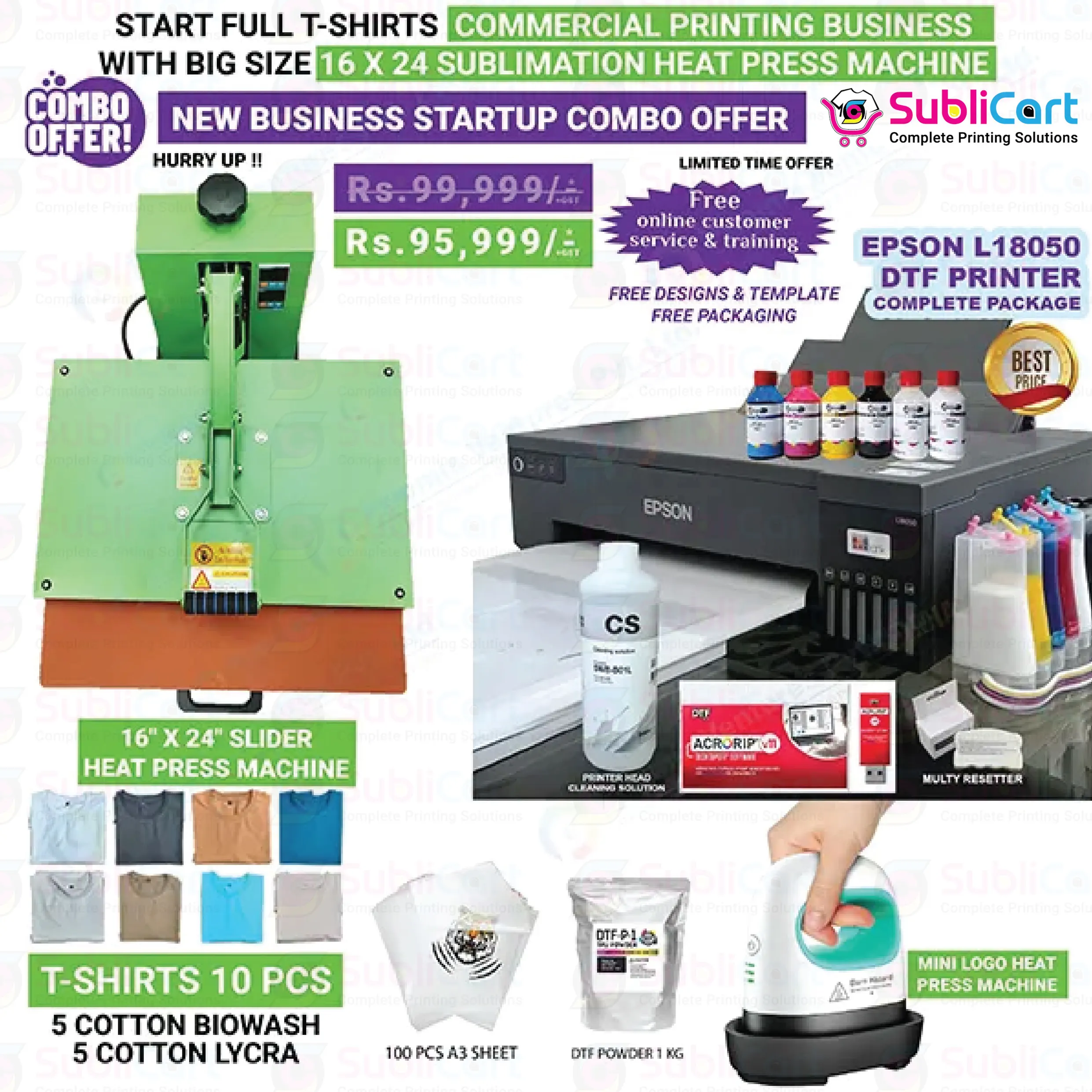 16 x 24 Slider with DTF Printer Startup Package