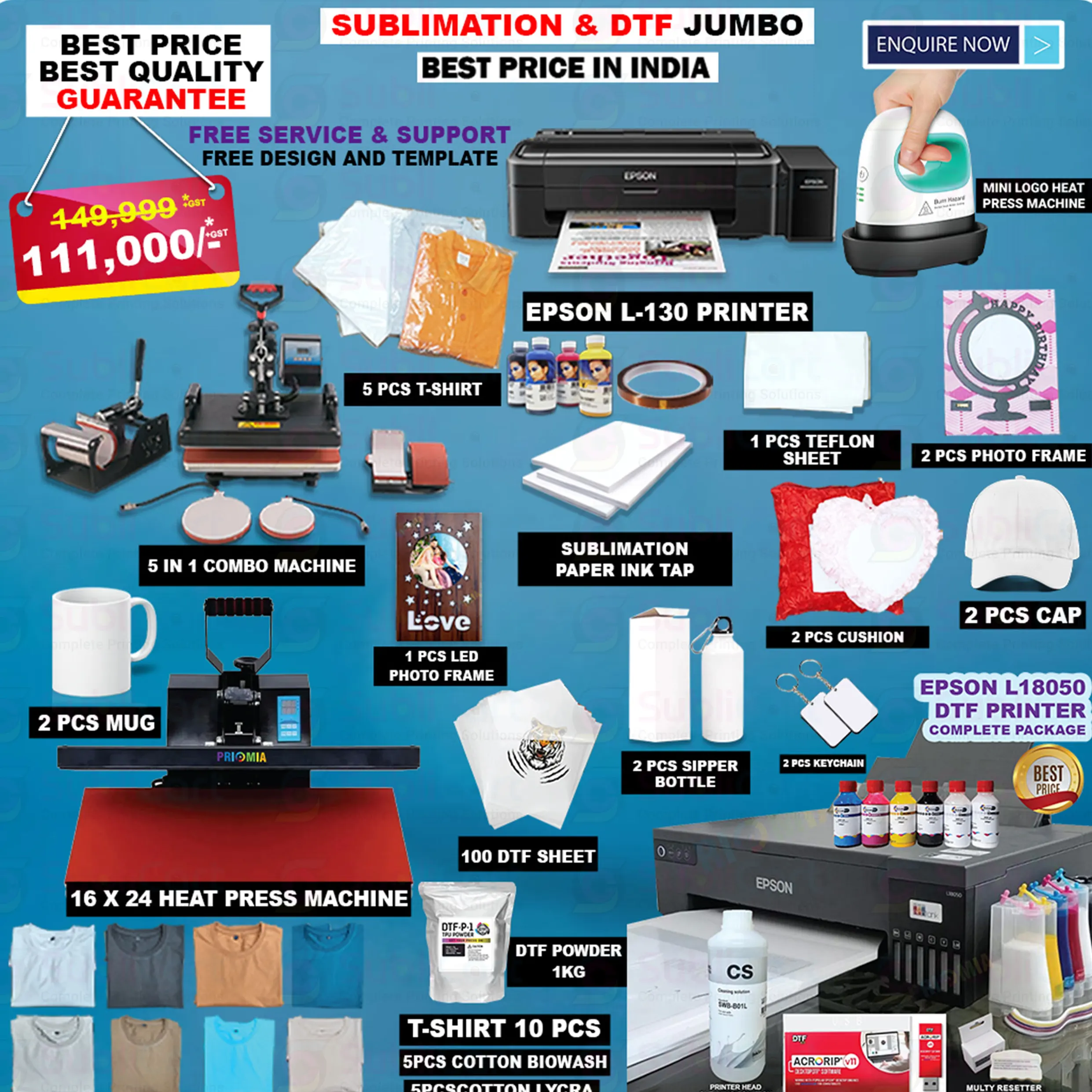 T-Shirt Printing Business Startup Package with DTF Printer