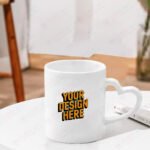 Custom Printed Heart Handle Mug